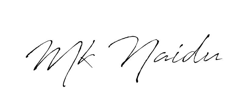 You should practise on your own different ways (Antro_Vectra) to write your name (Mk Naidu) in signature. don't let someone else do it for you. Mk Naidu signature style 6 images and pictures png