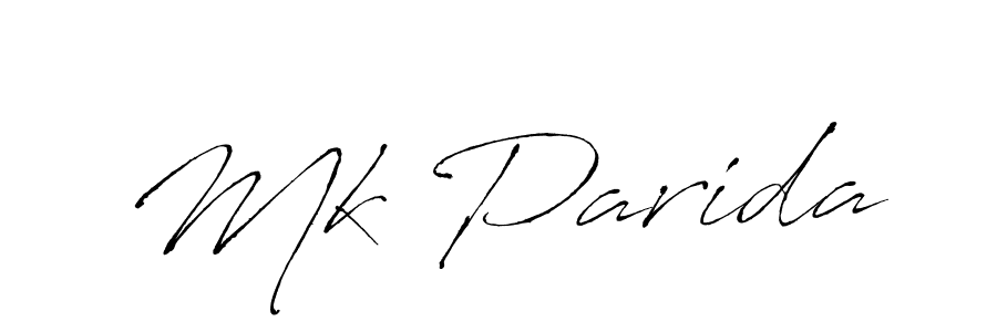 How to make Mk Parida name signature. Use Antro_Vectra style for creating short signs online. This is the latest handwritten sign. Mk Parida signature style 6 images and pictures png
