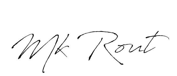 Mk Rout stylish signature style. Best Handwritten Sign (Antro_Vectra) for my name. Handwritten Signature Collection Ideas for my name Mk Rout. Mk Rout signature style 6 images and pictures png