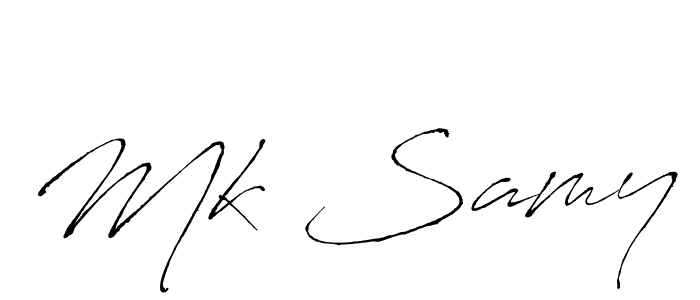 How to make Mk Samy name signature. Use Antro_Vectra style for creating short signs online. This is the latest handwritten sign. Mk Samy signature style 6 images and pictures png