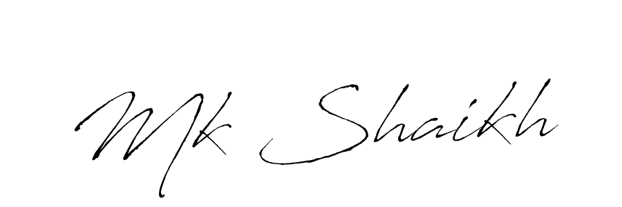 if you are searching for the best signature style for your name Mk Shaikh. so please give up your signature search. here we have designed multiple signature styles  using Antro_Vectra. Mk Shaikh signature style 6 images and pictures png