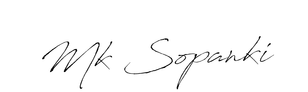 Create a beautiful signature design for name Mk Sopanki. With this signature (Antro_Vectra) fonts, you can make a handwritten signature for free. Mk Sopanki signature style 6 images and pictures png