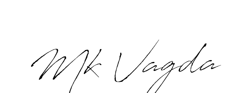 How to make Mk Vagda name signature. Use Antro_Vectra style for creating short signs online. This is the latest handwritten sign. Mk Vagda signature style 6 images and pictures png