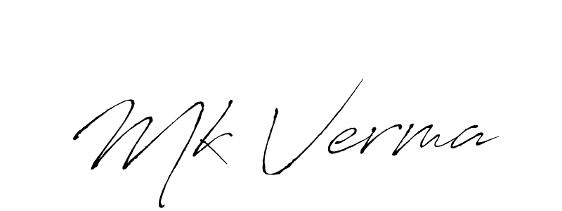 Make a beautiful signature design for name Mk Verma. With this signature (Antro_Vectra) style, you can create a handwritten signature for free. Mk Verma signature style 6 images and pictures png