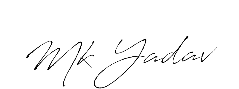 How to make Mk Yadav signature? Antro_Vectra is a professional autograph style. Create handwritten signature for Mk Yadav name. Mk Yadav signature style 6 images and pictures png