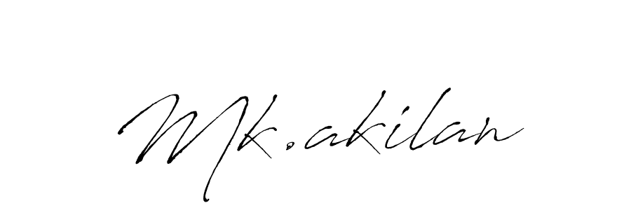 Use a signature maker to create a handwritten signature online. With this signature software, you can design (Antro_Vectra) your own signature for name Mk.akilan. Mk.akilan signature style 6 images and pictures png