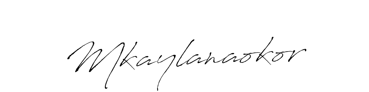 How to make Mkaylanaokor name signature. Use Antro_Vectra style for creating short signs online. This is the latest handwritten sign. Mkaylanaokor signature style 6 images and pictures png