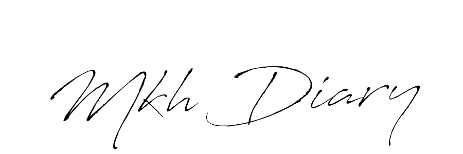 Design your own signature with our free online signature maker. With this signature software, you can create a handwritten (Antro_Vectra) signature for name Mkh Diary. Mkh Diary signature style 6 images and pictures png