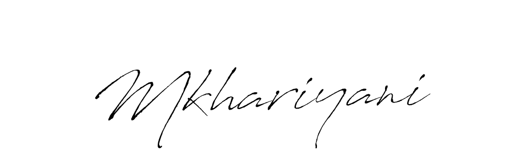 How to make Mkhariyani signature? Antro_Vectra is a professional autograph style. Create handwritten signature for Mkhariyani name. Mkhariyani signature style 6 images and pictures png