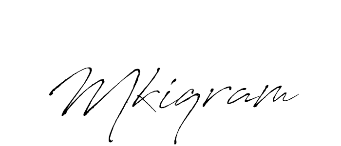 The best way (Antro_Vectra) to make a short signature is to pick only two or three words in your name. The name Mkiqram include a total of six letters. For converting this name. Mkiqram signature style 6 images and pictures png