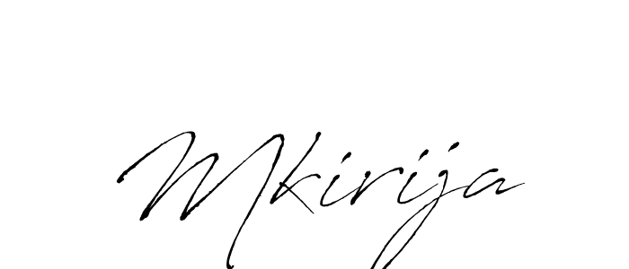 Make a beautiful signature design for name Mkirija. With this signature (Antro_Vectra) style, you can create a handwritten signature for free. Mkirija signature style 6 images and pictures png