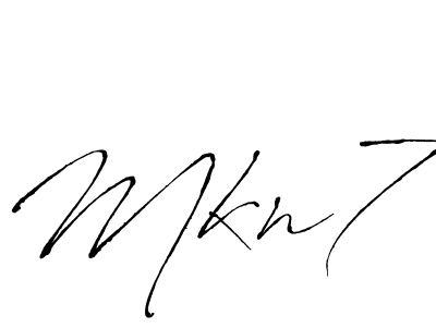 Use a signature maker to create a handwritten signature online. With this signature software, you can design (Antro_Vectra) your own signature for name Mkn7. Mkn7 signature style 6 images and pictures png