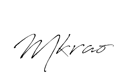 Design your own signature with our free online signature maker. With this signature software, you can create a handwritten (Antro_Vectra) signature for name Mkrao. Mkrao signature style 6 images and pictures png