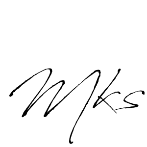 Use a signature maker to create a handwritten signature online. With this signature software, you can design (Antro_Vectra) your own signature for name Mks. Mks signature style 6 images and pictures png