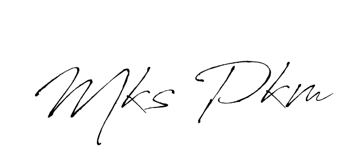 Make a beautiful signature design for name Mks Pkm. With this signature (Antro_Vectra) style, you can create a handwritten signature for free. Mks Pkm signature style 6 images and pictures png