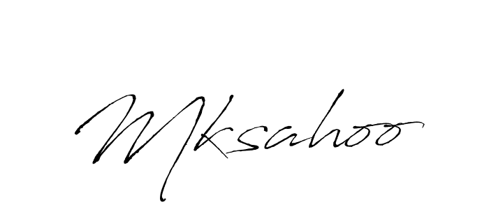 Create a beautiful signature design for name Mksahoo. With this signature (Antro_Vectra) fonts, you can make a handwritten signature for free. Mksahoo signature style 6 images and pictures png