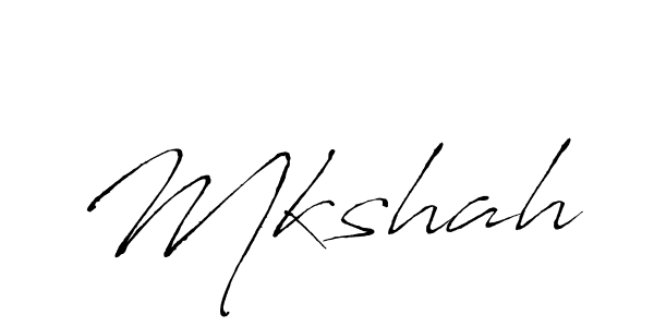 Create a beautiful signature design for name Mkshah. With this signature (Antro_Vectra) fonts, you can make a handwritten signature for free. Mkshah signature style 6 images and pictures png