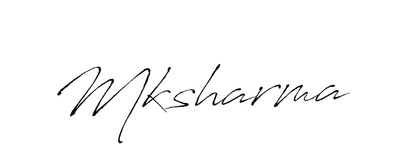 Make a beautiful signature design for name Mksharma. With this signature (Antro_Vectra) style, you can create a handwritten signature for free. Mksharma signature style 6 images and pictures png