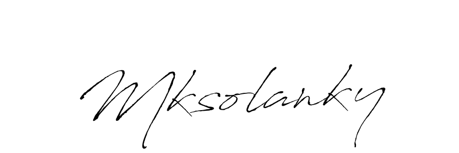 How to make Mksolanky signature? Antro_Vectra is a professional autograph style. Create handwritten signature for Mksolanky name. Mksolanky signature style 6 images and pictures png