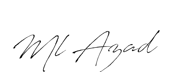 Also we have Ml Azad name is the best signature style. Create professional handwritten signature collection using Antro_Vectra autograph style. Ml Azad signature style 6 images and pictures png