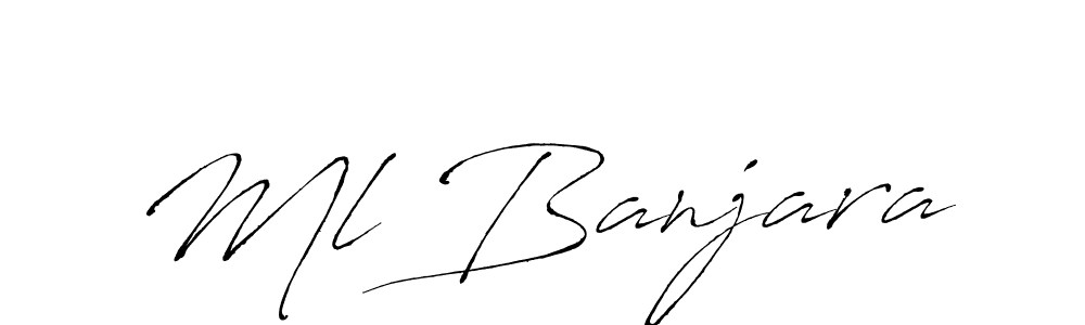 if you are searching for the best signature style for your name Ml Banjara. so please give up your signature search. here we have designed multiple signature styles  using Antro_Vectra. Ml Banjara signature style 6 images and pictures png