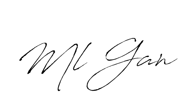Antro_Vectra is a professional signature style that is perfect for those who want to add a touch of class to their signature. It is also a great choice for those who want to make their signature more unique. Get Ml Gan name to fancy signature for free. Ml Gan signature style 6 images and pictures png