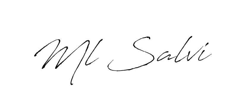 Ml Salvi stylish signature style. Best Handwritten Sign (Antro_Vectra) for my name. Handwritten Signature Collection Ideas for my name Ml Salvi. Ml Salvi signature style 6 images and pictures png