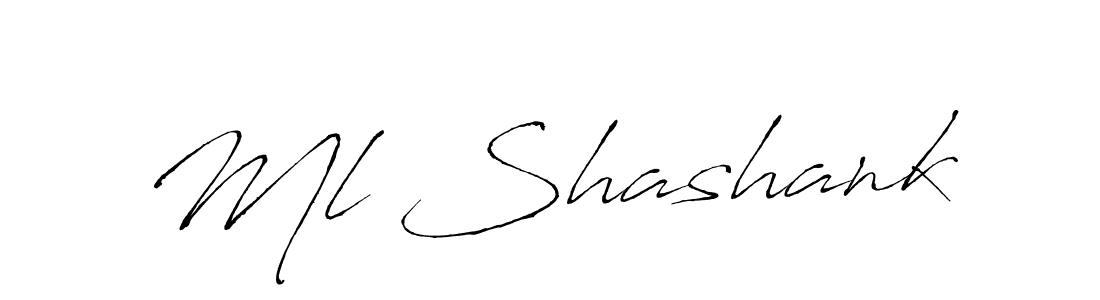 How to make Ml Shashank name signature. Use Antro_Vectra style for creating short signs online. This is the latest handwritten sign. Ml Shashank signature style 6 images and pictures png