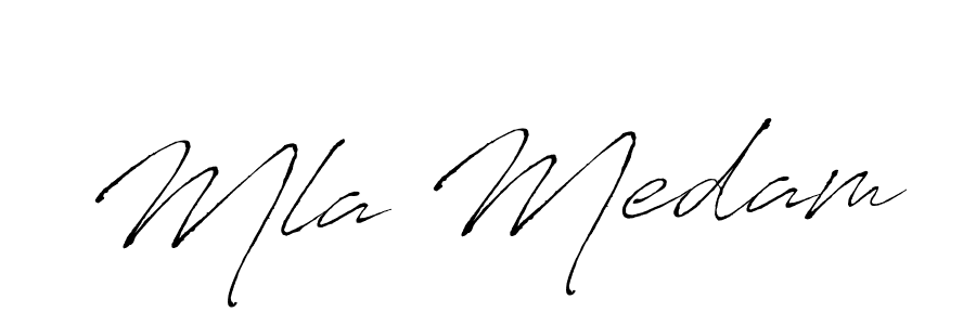 Make a beautiful signature design for name Mla Medam. With this signature (Antro_Vectra) style, you can create a handwritten signature for free. Mla Medam signature style 6 images and pictures png