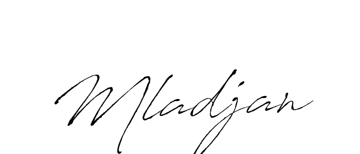 Antro_Vectra is a professional signature style that is perfect for those who want to add a touch of class to their signature. It is also a great choice for those who want to make their signature more unique. Get Mladjan name to fancy signature for free. Mladjan signature style 6 images and pictures png