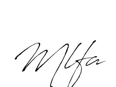 Use a signature maker to create a handwritten signature online. With this signature software, you can design (Antro_Vectra) your own signature for name Mlfa. Mlfa signature style 6 images and pictures png