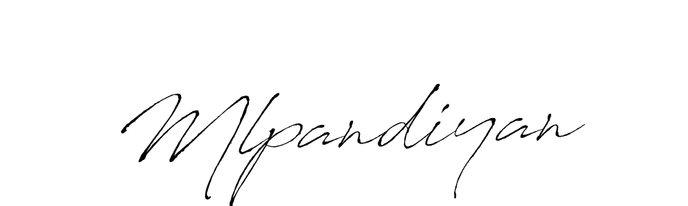 Also we have Mlpandiyan name is the best signature style. Create professional handwritten signature collection using Antro_Vectra autograph style. Mlpandiyan signature style 6 images and pictures png