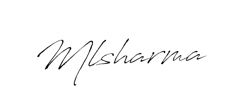 Make a beautiful signature design for name Mlsharma. With this signature (Antro_Vectra) style, you can create a handwritten signature for free. Mlsharma signature style 6 images and pictures png