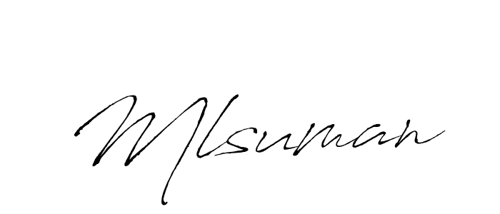 Also we have Mlsuman name is the best signature style. Create professional handwritten signature collection using Antro_Vectra autograph style. Mlsuman signature style 6 images and pictures png