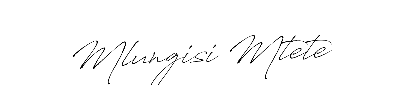 Make a beautiful signature design for name Mlungisi Mtete. With this signature (Antro_Vectra) style, you can create a handwritten signature for free. Mlungisi Mtete signature style 6 images and pictures png