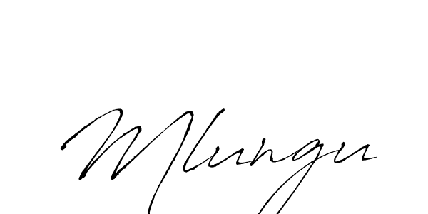 Make a beautiful signature design for name Mlungu. With this signature (Antro_Vectra) style, you can create a handwritten signature for free. Mlungu signature style 6 images and pictures png