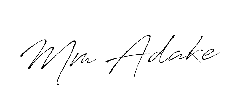 Use a signature maker to create a handwritten signature online. With this signature software, you can design (Antro_Vectra) your own signature for name Mm Adake. Mm Adake signature style 6 images and pictures png