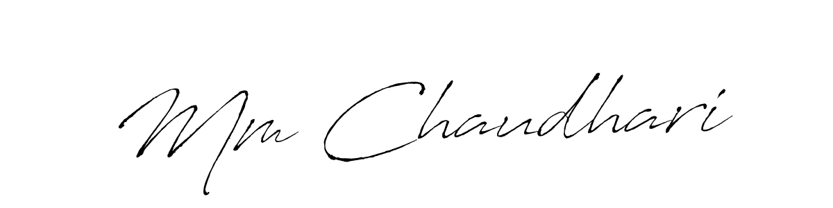 Create a beautiful signature design for name Mm Chaudhari. With this signature (Antro_Vectra) fonts, you can make a handwritten signature for free. Mm Chaudhari signature style 6 images and pictures png
