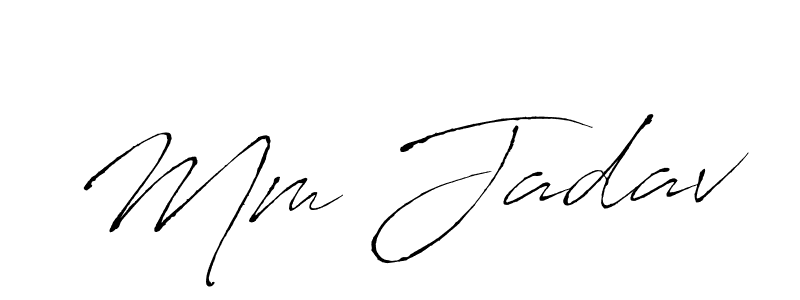 Similarly Antro_Vectra is the best handwritten signature design. Signature creator online .You can use it as an online autograph creator for name Mm Jadav. Mm Jadav signature style 6 images and pictures png
