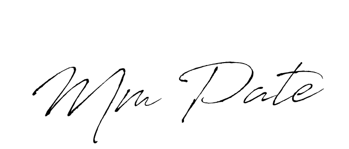 Make a beautiful signature design for name Mm Pate. With this signature (Antro_Vectra) style, you can create a handwritten signature for free. Mm Pate signature style 6 images and pictures png