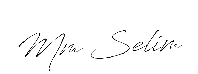 Use a signature maker to create a handwritten signature online. With this signature software, you can design (Antro_Vectra) your own signature for name Mm Selim. Mm Selim signature style 6 images and pictures png