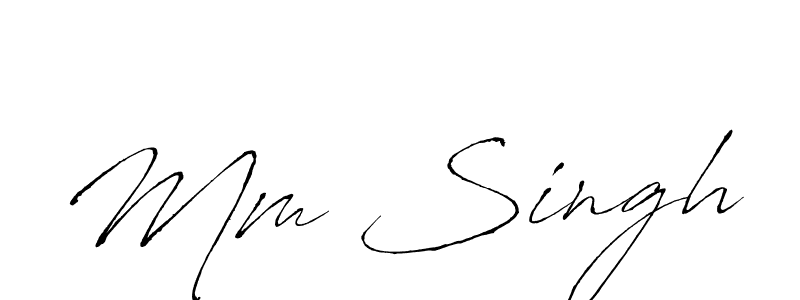 Antro_Vectra is a professional signature style that is perfect for those who want to add a touch of class to their signature. It is also a great choice for those who want to make their signature more unique. Get Mm Singh name to fancy signature for free. Mm Singh signature style 6 images and pictures png