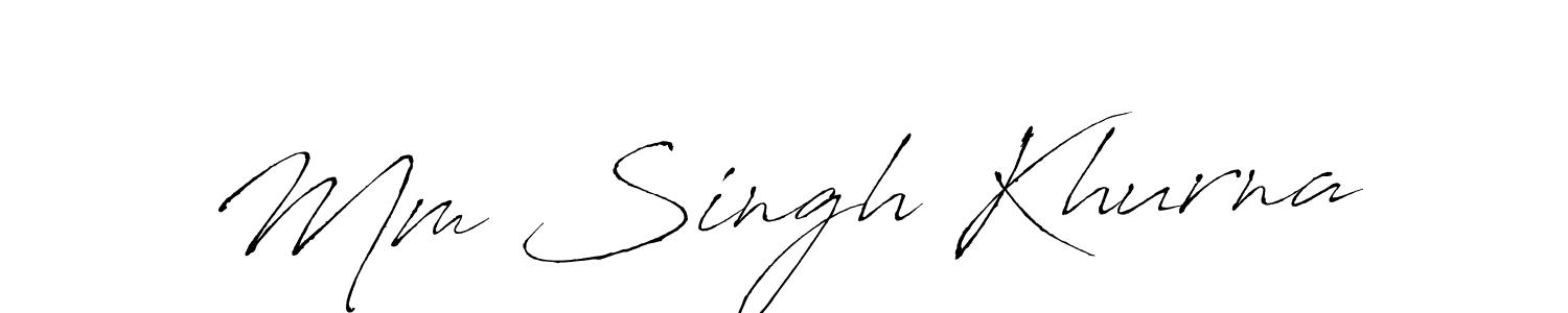 Also we have Mm Singh Khurna name is the best signature style. Create professional handwritten signature collection using Antro_Vectra autograph style. Mm Singh Khurna signature style 6 images and pictures png