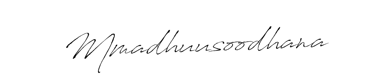 How to make Mmadhuusoodhana name signature. Use Antro_Vectra style for creating short signs online. This is the latest handwritten sign. Mmadhuusoodhana signature style 6 images and pictures png