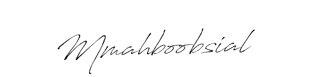 Design your own signature with our free online signature maker. With this signature software, you can create a handwritten (Antro_Vectra) signature for name Mmahboobsial. Mmahboobsial signature style 6 images and pictures png