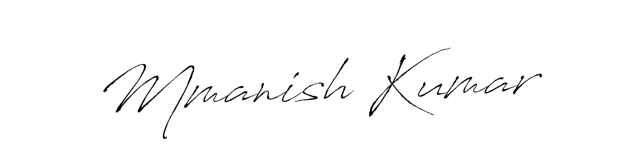 Create a beautiful signature design for name Mmanish Kumar. With this signature (Antro_Vectra) fonts, you can make a handwritten signature for free. Mmanish Kumar signature style 6 images and pictures png