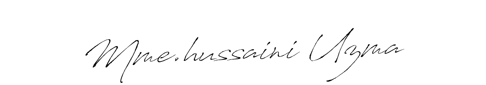 How to make Mme.hussaini Uzma name signature. Use Antro_Vectra style for creating short signs online. This is the latest handwritten sign. Mme.hussaini Uzma signature style 6 images and pictures png
