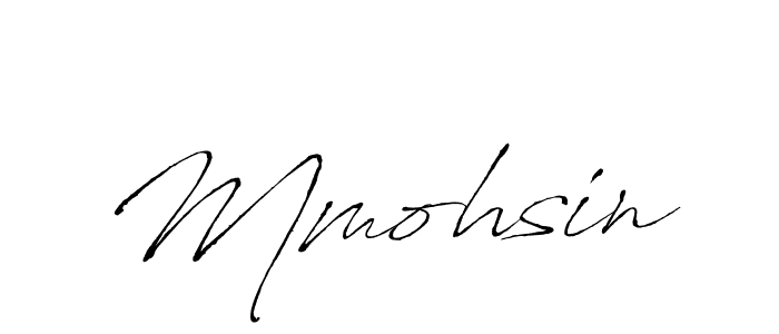 Use a signature maker to create a handwritten signature online. With this signature software, you can design (Antro_Vectra) your own signature for name Mmohsin. Mmohsin signature style 6 images and pictures png