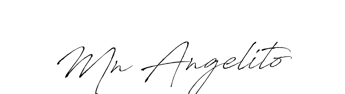 Also we have Mn Angelito name is the best signature style. Create professional handwritten signature collection using Antro_Vectra autograph style. Mn Angelito signature style 6 images and pictures png