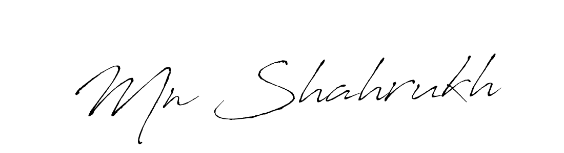 Mn Shahrukh stylish signature style. Best Handwritten Sign (Antro_Vectra) for my name. Handwritten Signature Collection Ideas for my name Mn Shahrukh. Mn Shahrukh signature style 6 images and pictures png